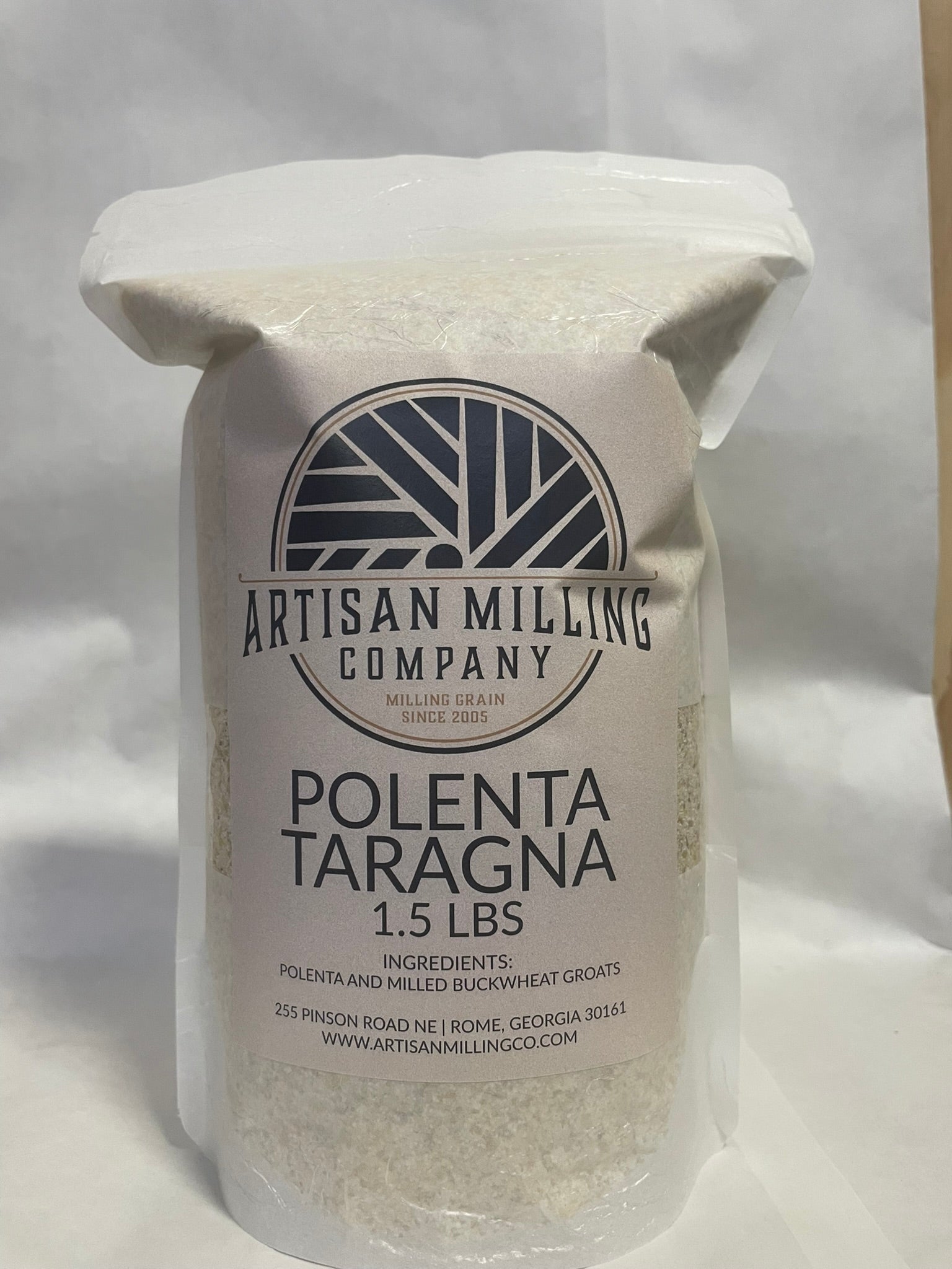 Bag of Artisan Milling Company polenta taragna