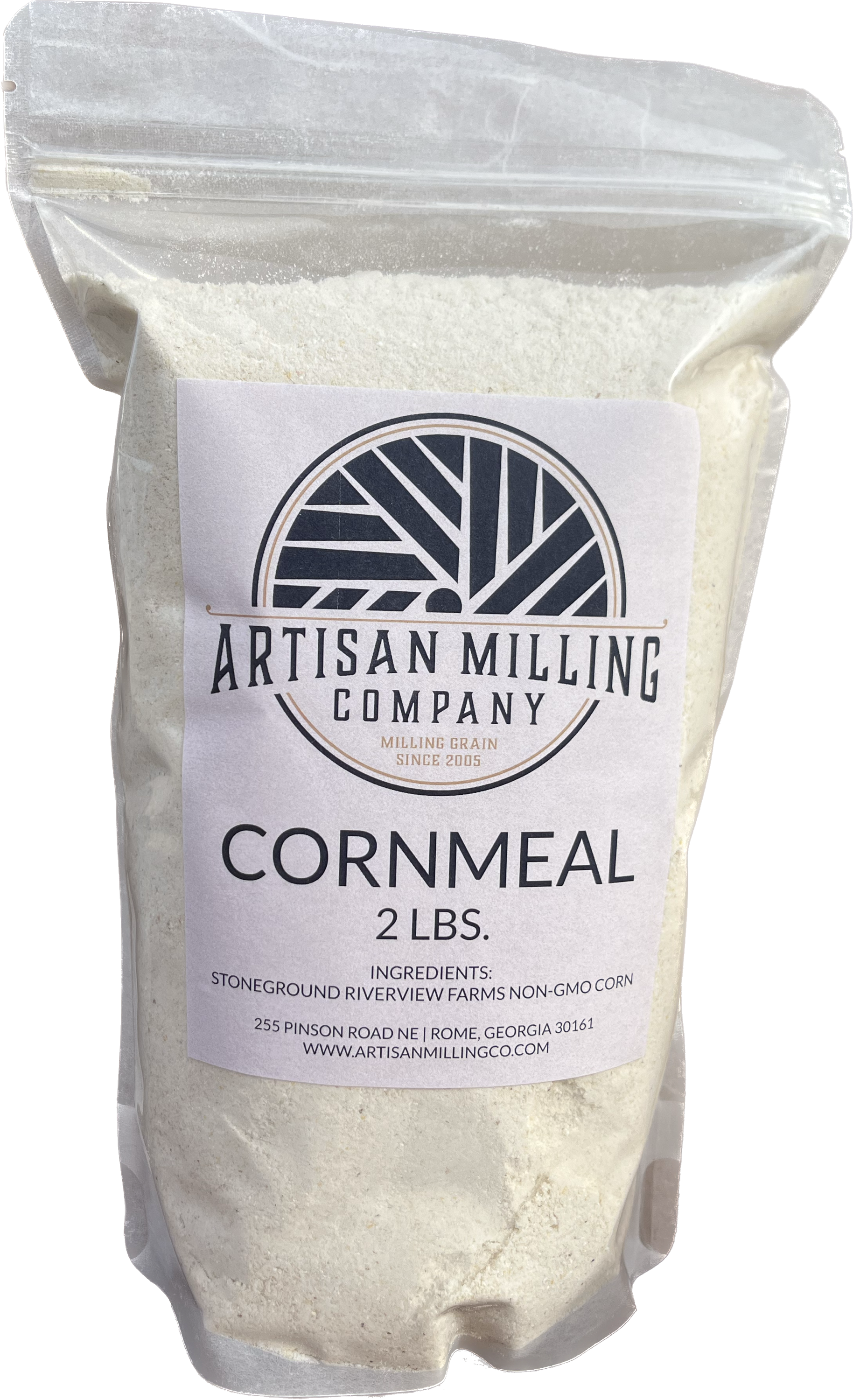 bag of Artisan Milling Company white cornmeal